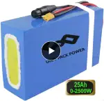 60V 25Ah Lithium-Ionen-Akku für 750W 1000W 2000W E-Scooter/Handcycle für Dreirad/Rollstuhl/Ebike Umbau Kit Accu - Radsatz Batterie