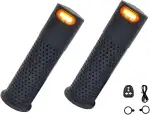 Lenkergriffe für Elektroroller mit integrierten Blinkern, für Xiaomi M365/Pro 1S/Pro 2/Mi3 für Ninebot Max Es1 Es2 Es4 G30, Silikon-ABS, 135 mm, Roller Zubehör, für Komfort bei Nachtfahrten, Schwarz
