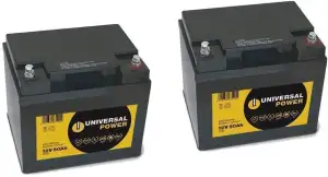 UNIVERSAL POWER Ersatzakku für Invacare Orion Scooter 24V 2 x 12V 50Ah