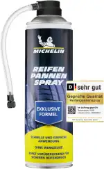 MICHELIN Reifendichtmittel Pannenspray Auto – Blitzschnelle Reifenreparatur ohne Werkzeug | Für PKW, SUV & Wohnwagen | 500 ml Notfall-Pannenspray