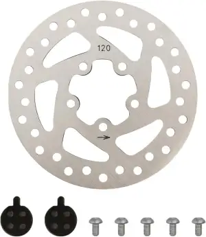 120mm Bremsscheibe, 5 Löcher Edelstahl E-Scooter Bremsscheibe mit Schrauben und 