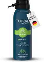 TUNAP SPORTS Multifunktionsöl - 125 ml | Spray für alle beweglichen Teile am Fahrrad | Wartung und Pflege für MTB, Rennrad, E-Bike etc. | Kein Quietschen
