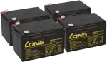 Akku Kompatibel Roller E-Scooter Evoking 48V 4X 12V 14Ah AGM Blei Accu Wie 15Ah - Langlebig - War...