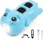LED Scooter Licht für Kinder, USB Aufladbar & Wasserdicht, 3 Modi (Dauerlicht/Blinken), 120dB Hup...