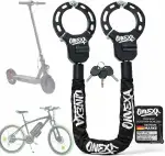 90cm Handschellenschloss Stahl gehärtet – Diebstahlsicherung für E-Scooter, Fahrrad & Roller – kompakt, Schloss für Kinderwagen & Ski, – robust & kompakt, inkl. 3 Schlüssel