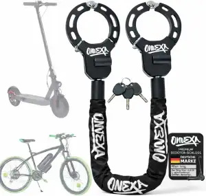 90cm Handschellenschloss Stahl gehärtet – Diebstahlsicherung für E-Scooter, Fahr