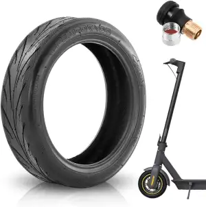 60/70-6.5 Tubeless Reifen mit Ventil für Ninebot Max G30 Vorne, E Scooter Ersatzreifen mit Rutsch...