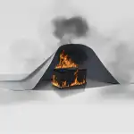 FLASLD Feuerfeste Lithium-Batterieabdeckung, schnellste und einfachste Möglichkeit, kleine Brände zu isolieren und zu löschen, Feuerdecke für E-Scooter und E-Bike (150 x 150 cm, Grau)