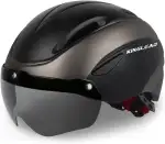 Fahrradhelm Herren Damen mit Abnehmbarem Magnetischem Visier, Ultraleichter Verstellbarer Bike Helm, Atmungsaktiver Radhelm für Erwachsene