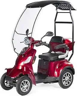 VELECO Seniorenmobil Lithium-Ionen Akku 4-Rad ElektroRoller 1000W FASTER (ROT mi