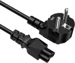 E-Scooter Ladekabel 2m Netzkabel für Ninebot by Segway MAX G2 G30 G30D G30D2 F65D G2E G30P P65 P100S G30E C5 3-Poliges Stromkabel Kleeblatt Stecker Mickey Mouse Kabel, Schwarz
