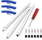 19 Stück Reifenmontierhebel, 30 cm Montierhebel Reifen Montiereisen mit 3 Felgenschutz und 6 Reif...