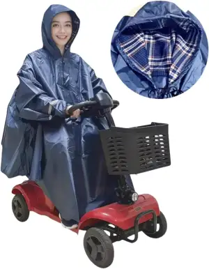 Regenponcho für Elektromobil, Elektroroller Regencape, Wasserdicht, Mit Reflekti