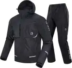 RIDEIRON Motorrad Regenkombi Herren 2-Teiler – Wasserdicht 10.000 mm, Atmungsaktiv, Reflektierend...
