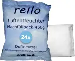 24x 450g Luftentfeuchter Granulat (Calciumchlorid), Raumluftentfeuchter im Vliesbeutel, Nachfüllpacks für Entfeuchterboxen 400 bis 1200 g, Lufttrockner für Wohnräume, Schlafzimmer, Keller