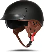 Motorradhelm Mit Schutzbrille DOT-Zugelassen, Passend für Jethelm Roller Scooter Moped Mofa Chopp...