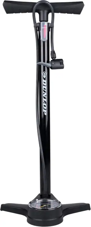 Dunlop Fahrradpumpe mit Doppelventil - Luftpumpe Fahrrad mit 2 Adaptern - für Al