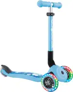 GLOBBER JUNIOR Foldable Fantasy Lights – Tretroller, 120/80 mm, ABEC 5, 3-rädrig, LED-Leuchtrollen