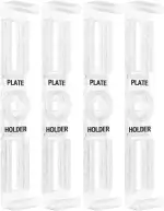 PLATEHOLDER® ORIGINAL - rahmenlose universal Kennzeichenhalter Nummernschildhalter - unsichtbar und wetterfest - Nummernschildhalterung Transparent mit Straßenzulassung Tüv