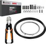Fahrrad Bremszug Set,Fahrrad Bremsseil vorne/hinten mit Kabelschere-Universal Fahrrad Bremskabel 2500mm Bowdenzug Innenzug Mit Öl Schlauch 3000mm Set für Rennrad, MTB, Citybike und andere.