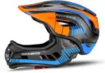ROCKBROS Kinderhelm Integriert Fahrradhelm Kinder Jugend Fullface Helm mit Abnehmbarem Kinnschutz BMX MTB Downhill Helm