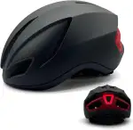 Fahrradhelm mit LED Licht Stadthelm Ultraleichter Radhelm Mountainbike Helm für Herren Erwachsene Cityhelm mit Aufladung Rücklicht 56-60CM