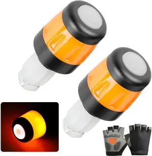LED Lenkerleuchte, Blinker E Scooter Nachrüsten Set, Wiederaufladbar, Blinker Le