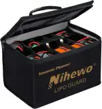 Lipo Safe Bag Feuerfeste, explosionssichere Tasche, Organizer, große Kapazität, Lipo Guard Safe Pouch für Lipo Batterie, Lagerung & Transport & Aufladen mit robustem Griff und Netztasche