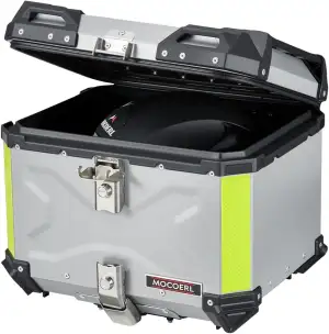 MOCOERL Motorrad Topcase, 45L Aluminiumlegierung Topcase für Roller, Wasserdicht