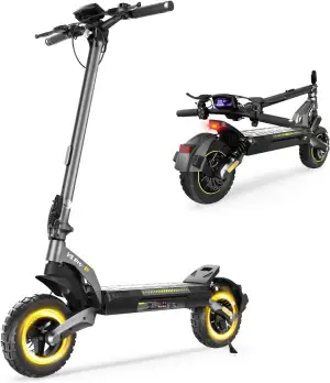E Scooter mit Straßenzulassung,Max Reichweite 70 KM,10 Zoll Offroad Elektroroller mit Schwingenau...