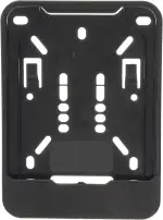 1x Schwarze Kennzeichenhalter für Versicherungskennzeichen 135 x 110 mm (für Mofa - Roller - S-Pedelec - E-Bike - Moped - L-Krad - Leichkraftrad)