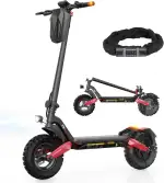 E Scooter mit Straßenzulassung, 80-100 KM Reichweite, 48V 15Ah, 10 Zoll Offroad Luftreifen, ABE Elektroroller mit Doppelter Stoßdämpfung, Faltbarer E Roller Offroad Belastung bis 150 KG, LED, App