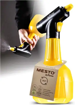 Mesto e.flow e.FLOWER 1 Akku-Handzerstäuber 1L | Akku Sprühflasche 360° | Garten | Pumpsprüher fü...