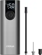 CYCPLUS Luftpumpe Max 150PSI Elektrischer Kompressor Tragbar Fahrradpumpe Mini ReifenpumpeUSB-C-A...