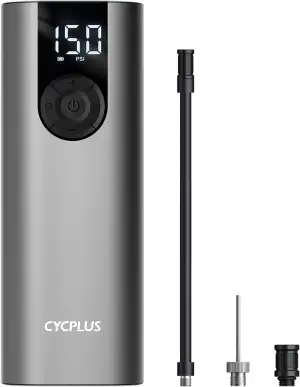 CYCPLUS Luftpumpe Max 150PSI Elektrischer Kompressor Tragbar Fahrradpumpe Mini ReifenpumpeUSB-C-A...