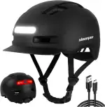 Shinmax Fahrradhelm Herren Damen, Helm Fahrrad mit USB Licht 5 Modi Fahrradhelm mit Visier, Mount...