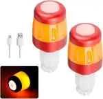 LED Lenkerleuchte, für Elektroroller, Wiederaufladbar, Blinker Lenkerstopfen für Xiaomi und Segway Ninebot, Fahrrad und E Scooter Zubehör