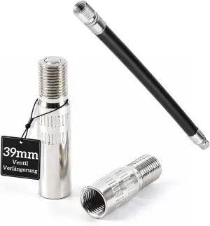 3 Stück Ventilverlängerung Set 39mm + Flexibler Schlauch 160mm– Ventiladapter/Autoventil Adapter ...