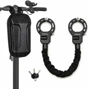 E Scooter Schloss mit Tasche, Handschellenschloss 90cm Kettenschloss 8mm, Diebstahlschutz für E R...