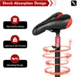 Elektrscooter Sattel, PU Elektroroller Sitz Elektrischer Skateboard Sattel Federn Stoßdämpfender, Zubehör für E-Scooter Elektro Fahrrad, Höhenverstellbar 45-65cm, Stuhl Ersatz für E-Bike