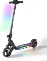 Elektroroller Kinder ab 6-12 Jahren,E Scooter mit Bunter Regenbogenlicht,5-8KM Reichweite,Faltbarer Elektro Scooter Kinder,130W Elektroscooter, Jugendliche