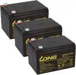 Akkuman.de Akkutechnik Vom Fachmann 36V 14Ah - 3X 12V 14Ah AGM BLEI AKKUS - Kompatibel Elektro Ro...