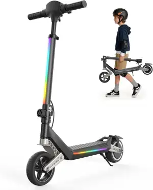 E Scooter Kinder 6-12 Jahre | 150W Motor, 5/10/16km/h, Verstellbare Höhe 82-102 