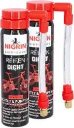 NIGRIN Fahrrad Reifendicht, sofortige Pannenhilfe, geeignet für alle gängingen Ventile, 75 ml (Pa...