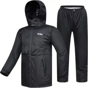 ILM Motorrad Regenkombi Herren Damen Wasserdicht-Regenjacke Verschleißfest, 6 Ta