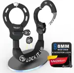 Mezelon E Scooter Schloss 8mm | Fahrradschloss | Hochsicherheits-Schlösser | Handschellenschloss | Hochbelastbare Schlösser für E Scooter/Fahrräder/E-Bike/Motorrad