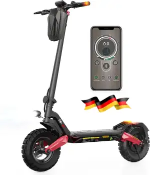 E Scooter mit Straßenzulassung, 80-100 KM Reichweite, 48V 15Ah, 10 Zoll Offroad 
