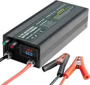 14,6V 60A LiFePO4 Ladegerät, Batterieladegerät 0-15V/0-60A einstellbare, Schnell