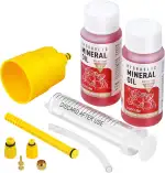 Bremsenentlüftungskit für Shimano Hydraulikbremsen, Bremsflüssigkeitswechsel Hydraulik-Kits, inkl. Hochleistungs-Bremsflüssigkeit Mineralöl 120ml