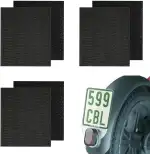 3 Paar Selbstklebende Kennzeichenhalter für E-Scooter Roller, Klett Kennzeichenhalter ZubehöR für E Scooter & Mofa - 135 x 110 mm Reißfest Wetterfest